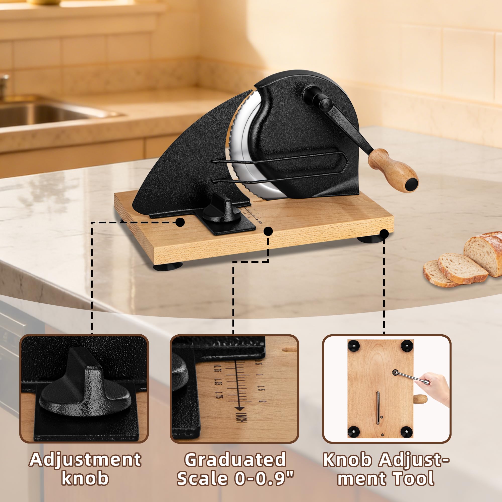 Manual Bread Slicer - Sourdough & Artisan Bread -3