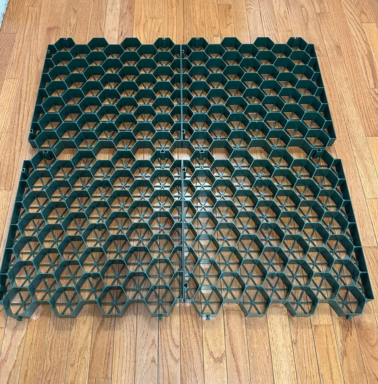 Permeable Grass Pavers Grid Flat-Interlocked,HDPE Plastic Shed Base for Landscaping and Soil Reinforcement in Parking Lots,Driveways (8 Pieces/22 sq.ft.) (Army Green) Heavy Ultra Strong