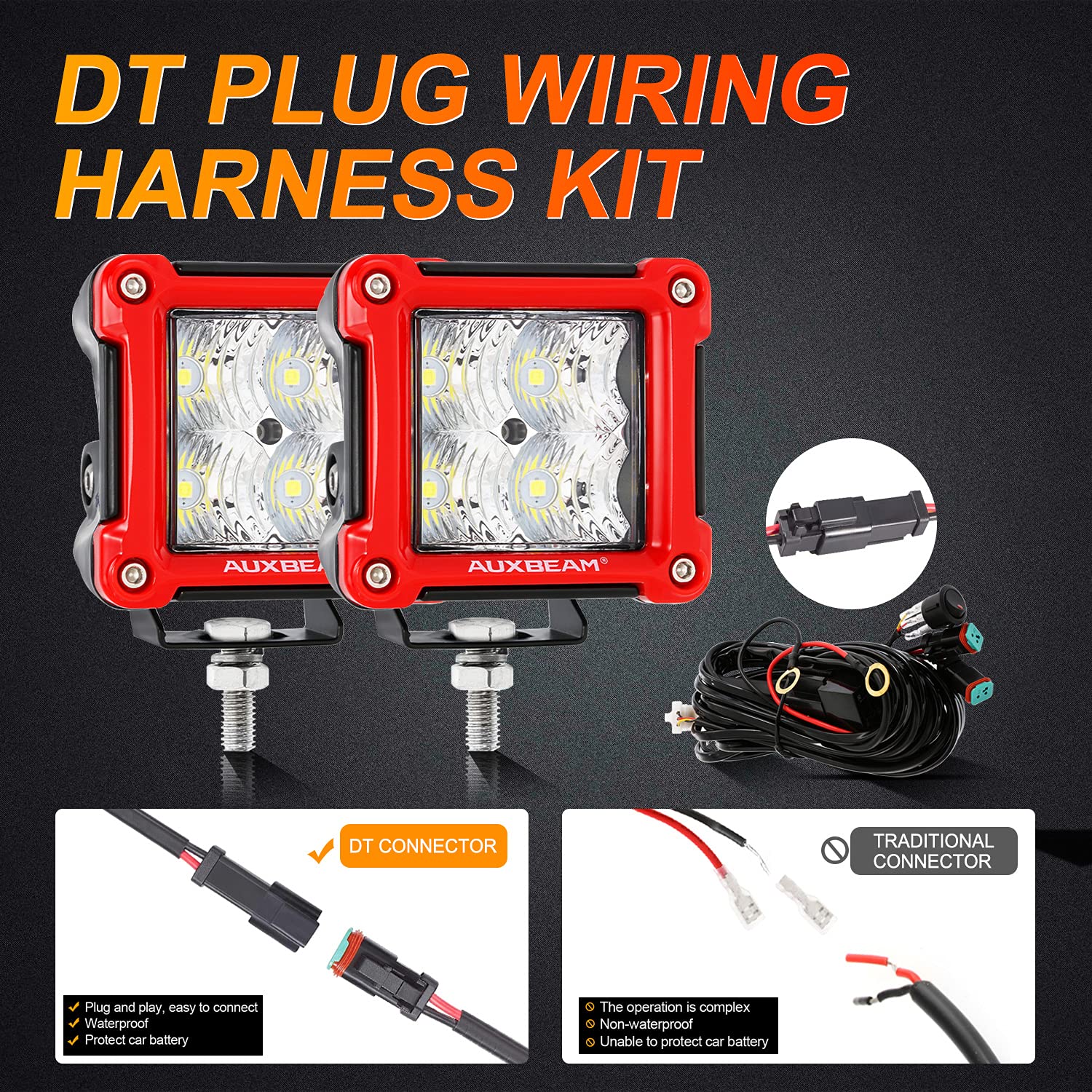 Buy Auxbeam LED Cubes 3 40W LED Offroad Lights Flood Beam LED Light