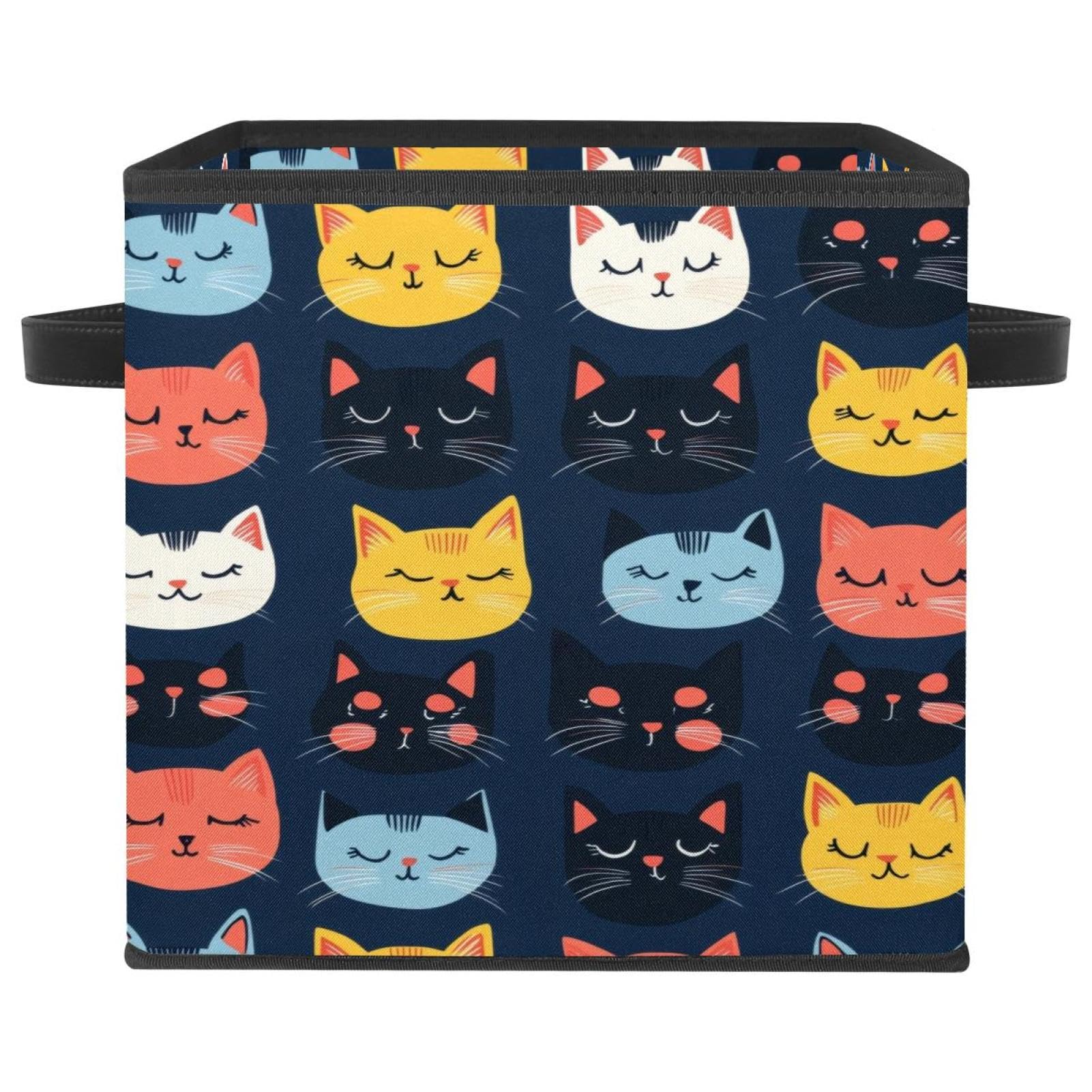Boîte de rangement chat pliable | Grand cube de rangement en tissu Oxford 28cm