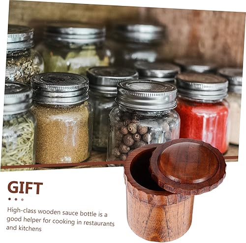 Miniatura 7 de MAGICLULU Caja de azufaifo botella de condimento dispensador portátil de vinagre dispensador de salsa de soja, agitador de chile Tazón de