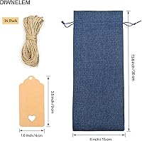 Vista 26 de DIWNELEM 16 Pack Burlap Jute Wine Gift Bags with Drawstring, Perfect for Wine Tasting, Weddings, Parties & Travel