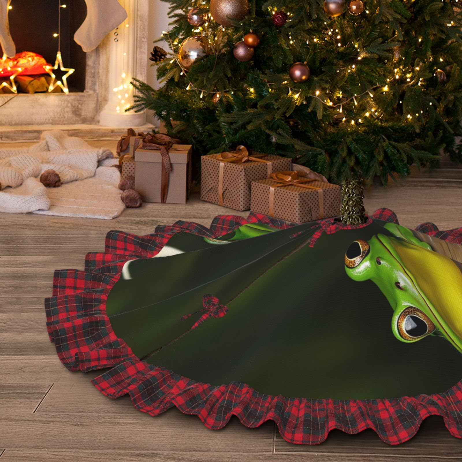 Jupe de sapin de Noël 91,4 cm pour cacher le pied du sapin facilement