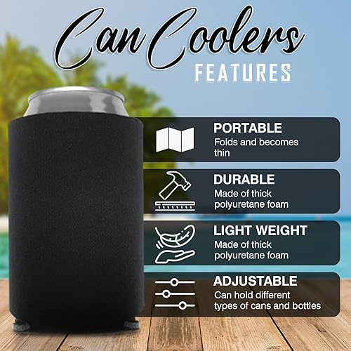 Miniatura 4 de Fundas para latas en blanco, soporte para refrigerador, decoración de fiesta de cumpleaños, accesorios de despedida de soltera, soporte para