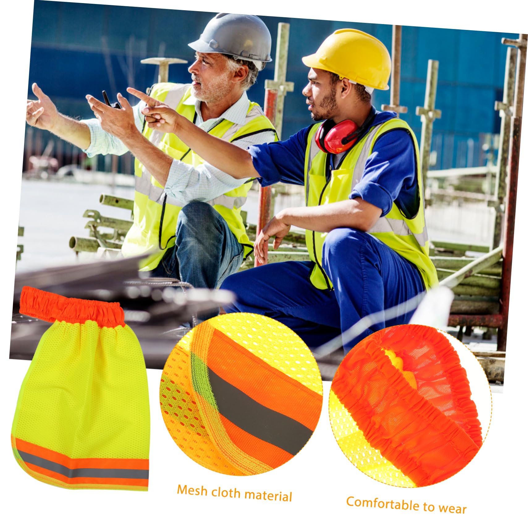 OSALADI 12pezzi Copertura Riflettente Per Casco Con Visiera Protezione Solare Traspirante Per Uomini e Donne Alta Visibilità Mesh Per Attività Outdoor Fluo