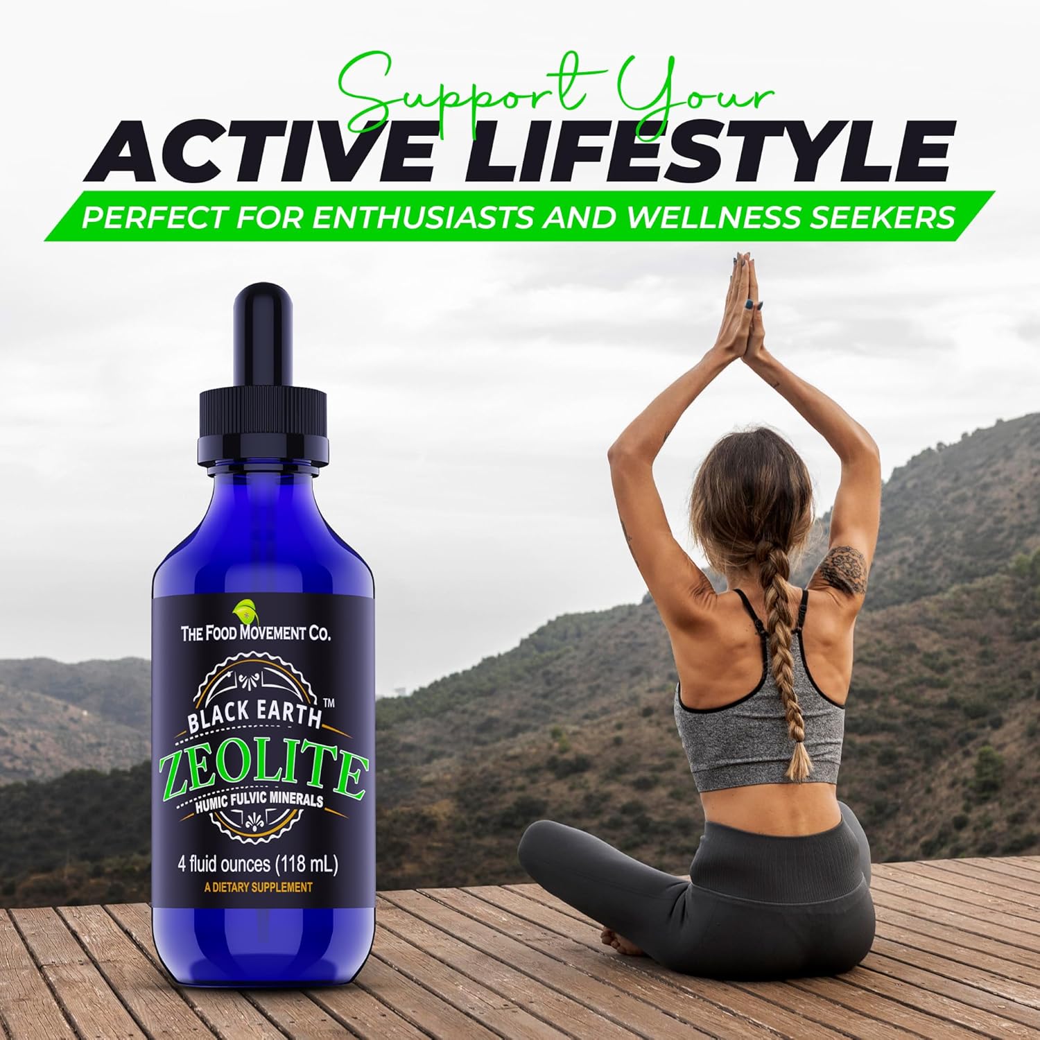Black Earth Zeolite with Humic Fulvic Acids Trace Minerals for Adults and Kids for Detox, Gut Health and Immune Support - Value Size 4 Fl Oz Liquid Drops Supplement - Image 3