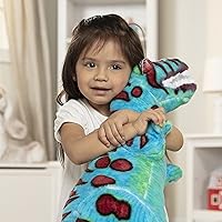 Vista 7 de Melissa & Doug T-Rex Dinosaur - Lifelike Stuffed Animal (Over 2 feet Tall) Giant Blue Stuffed T-Rex Plush Toy