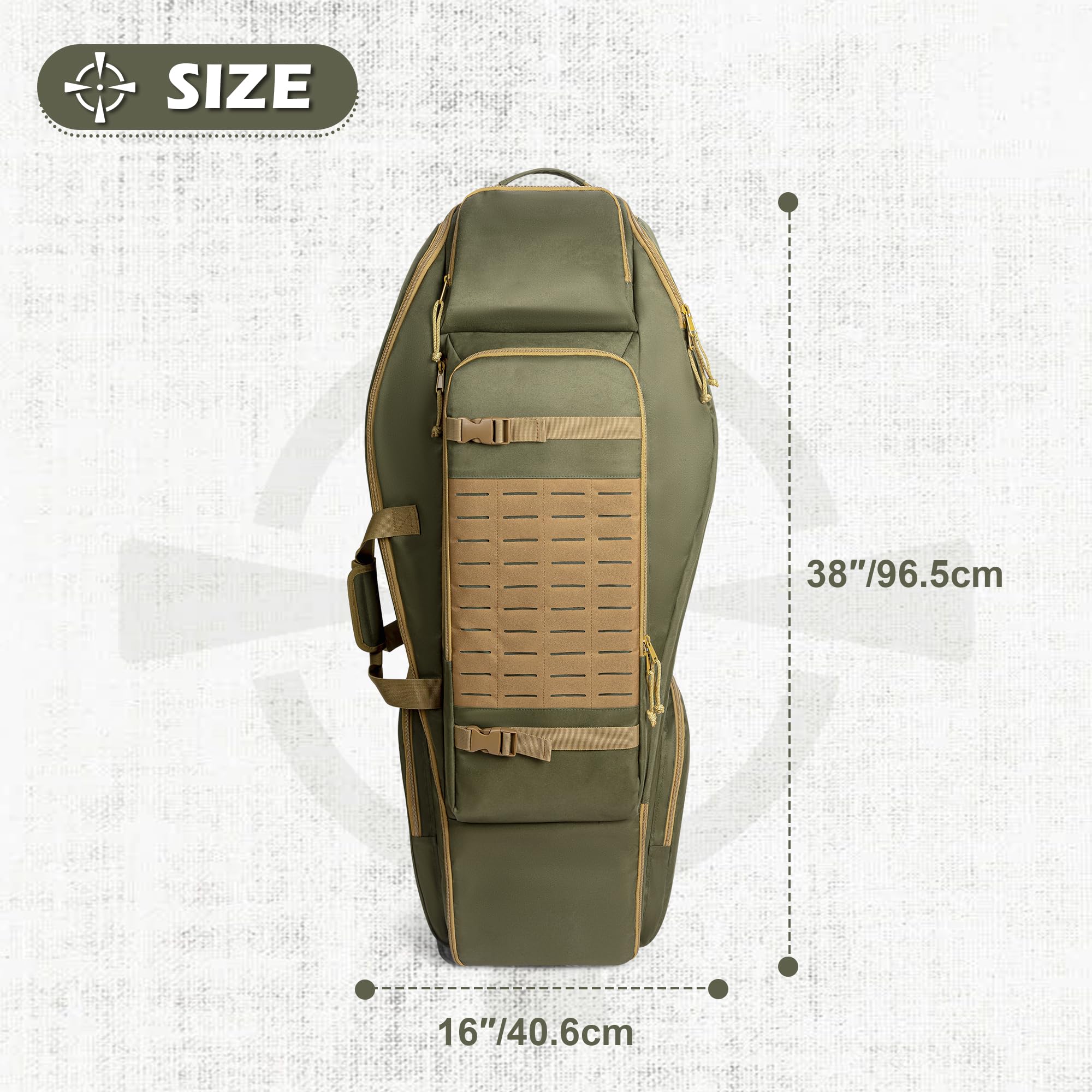 DSLEAF Tactical Crossbow Case, Soft Crossbow Bag for Hunting, 38" x 16"