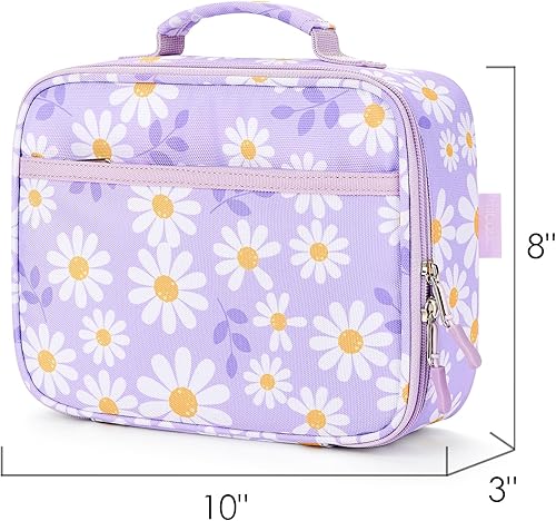 Miniatura 67 de mibasies Lonchera infantil para niñas pequeñas, bolsa de almuerzo aislada y reutilizable para la escuela, fresas surtidas, color rosa Surtido