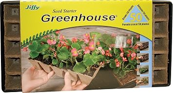Jiffy 5029 Seed Starter Greenhouse 50-Plant With Strips