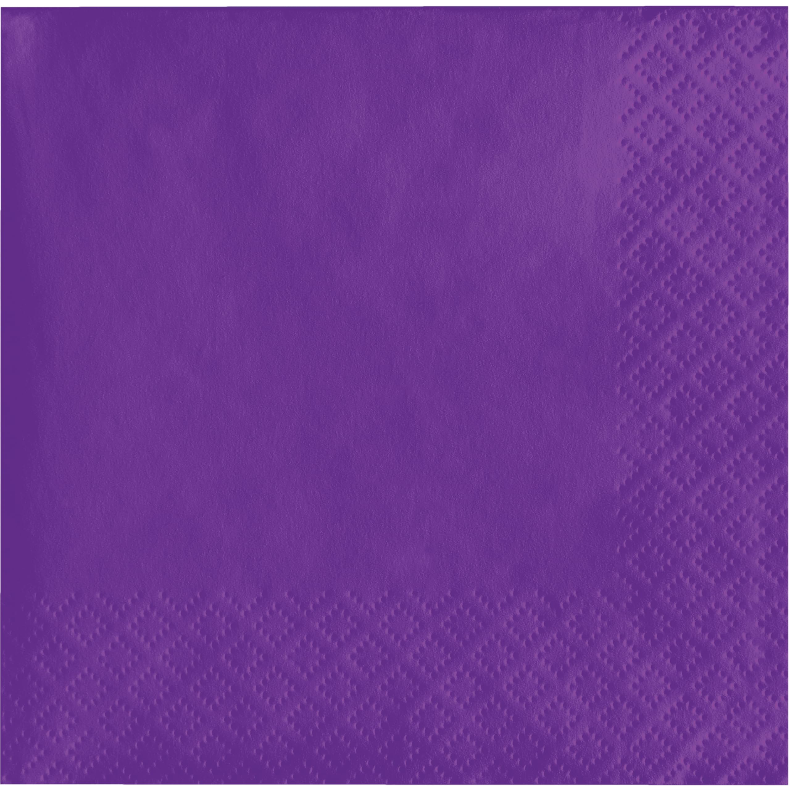 Creative Converting Touch of Color 50-Count Beverage Napkins, 3-Ply, Amethyst, Paper