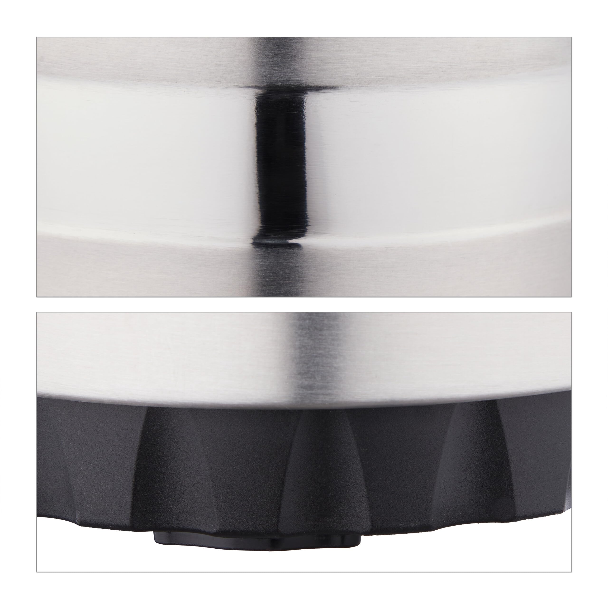 Relaxdays Termo para Café con Dispensador de 3 L, Tapa con Bomba y Pulsador, Oficina, Gastronomía, Plateado y Negro
