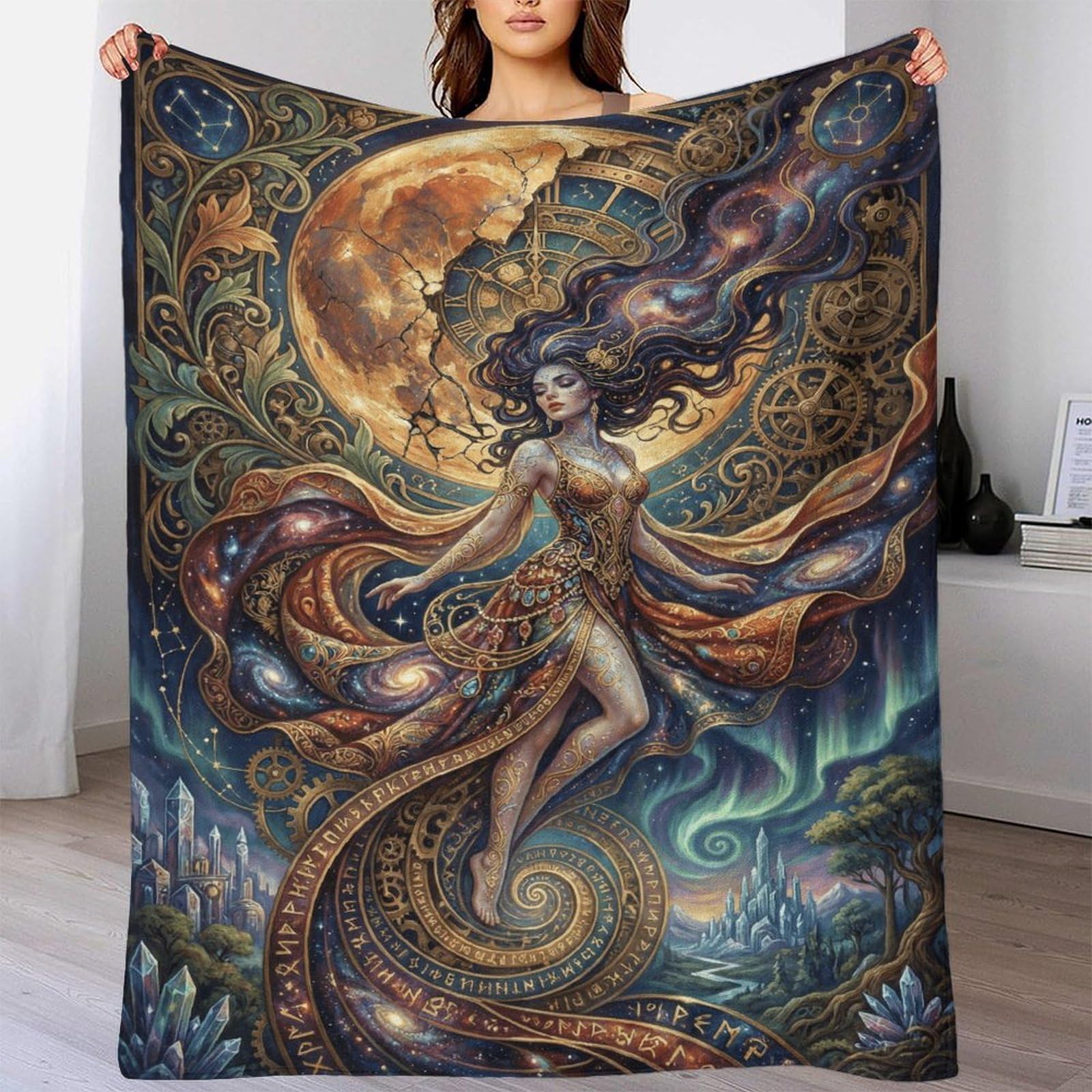 H3B8U2Y5 Art Nouveau Goddess for for Soft Throw Blanket, Car Travel Couch