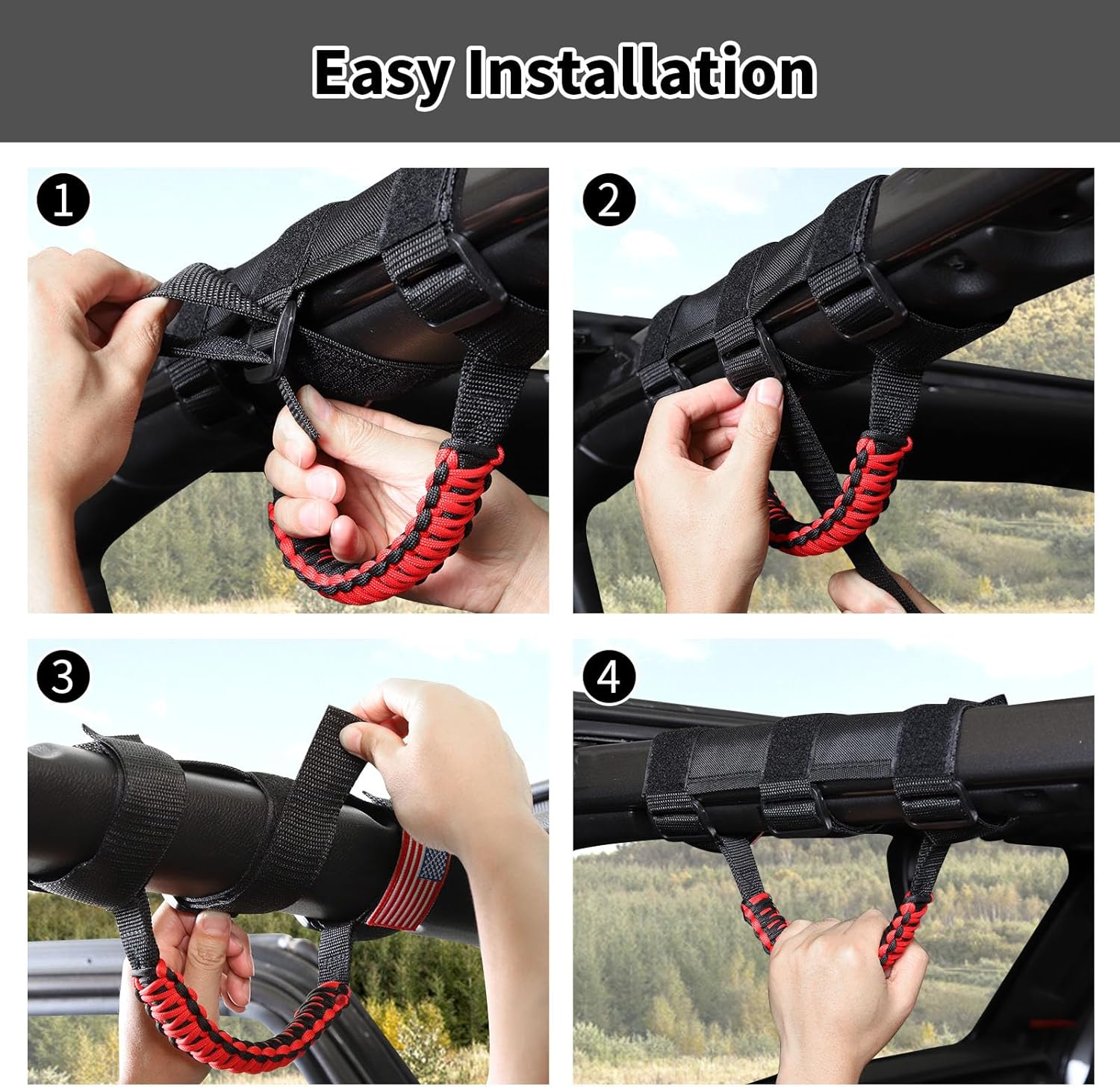 グラブハンドル グリップハンドル ロールバー グラブハンドル Jeep Wrangler JK JL JT YJ TJ 1992-2