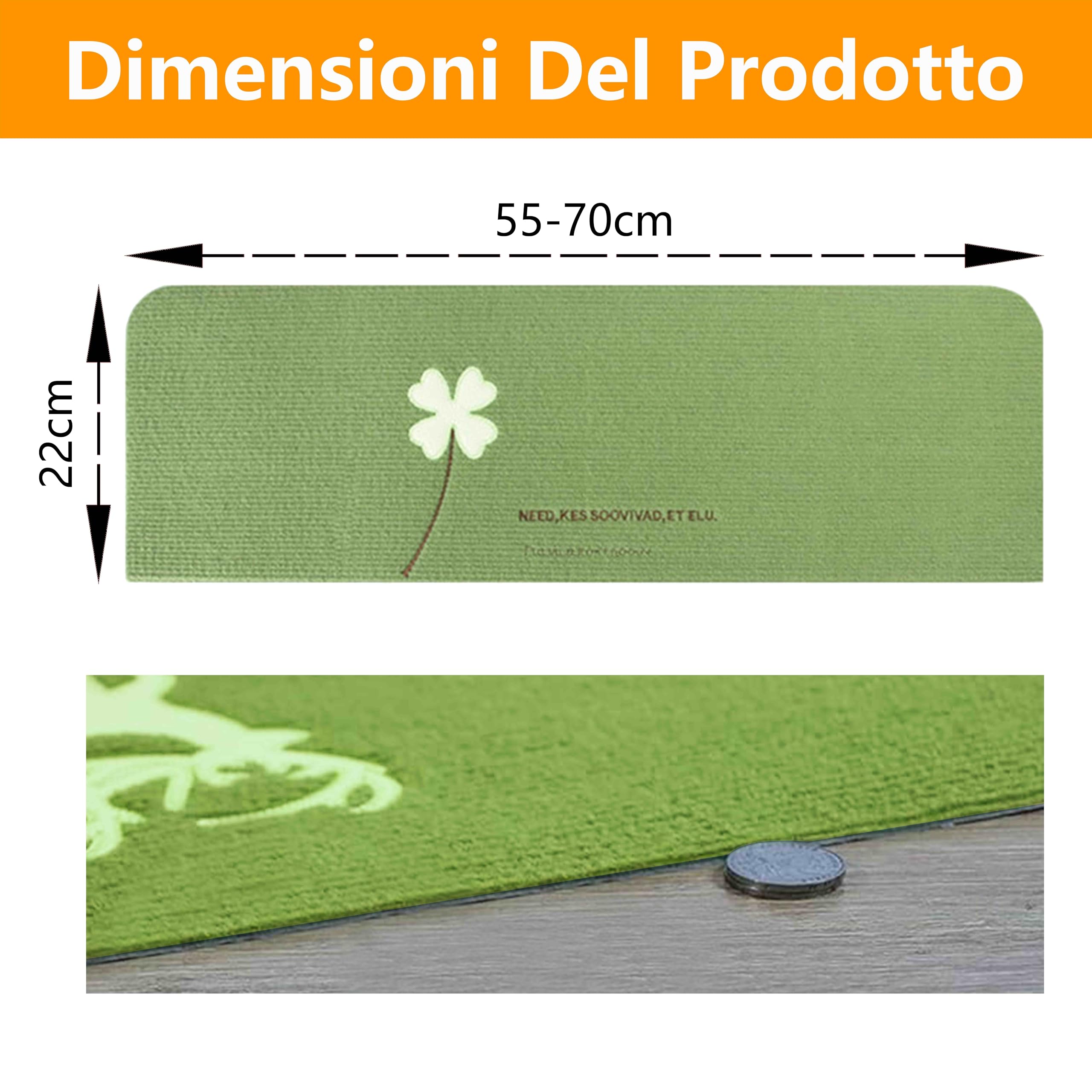 Tappetino Autoadesivo per Scale - 7 pezzi Long Tappetini Luminosi Antiscivolo Per Scale Tappetino per Scale Protezione Interne In Gradini Legno per Bambini Anziani e Animali