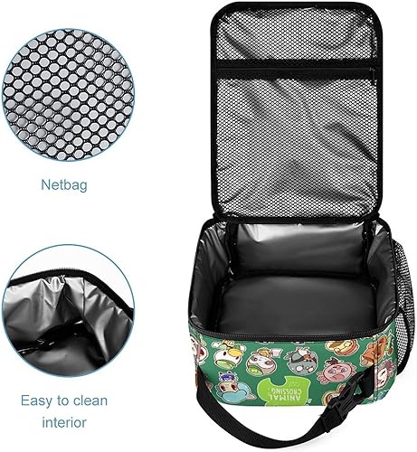 Miniatura 5 de Bolsas de almuerzo aisladas duraderas e impermeables con diseño de animales, bolsa de almuerzo cruzada para el almuerzo, bolsa de almacenamiento