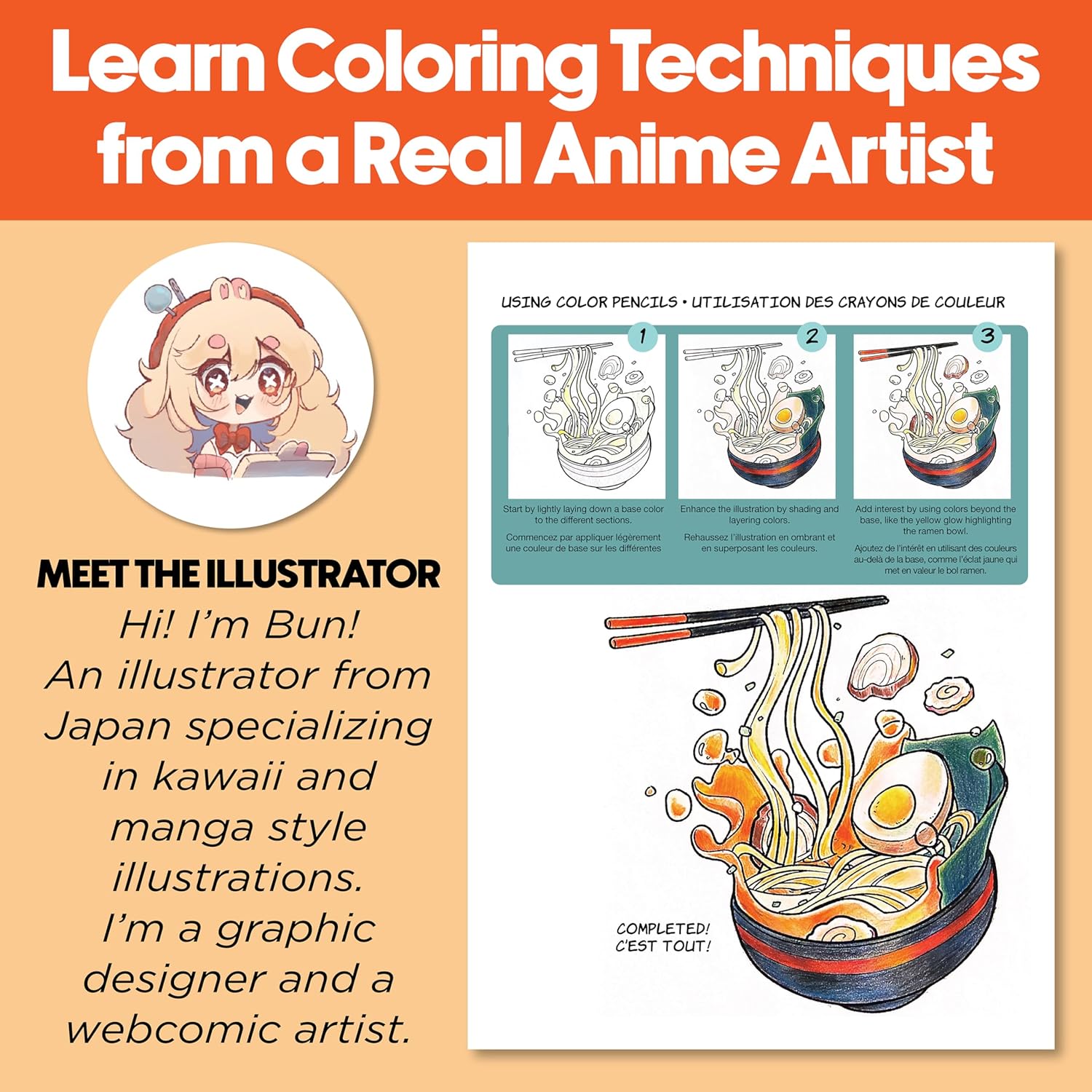 Faber-Castell Anime Drawing Kit: Japanese Adventures Edition | Step-by-Step Instruction Book with 20 Practice Pages, Color Pencil Set & Drawing Supplies for Kids, Spring Activities (1 Book)