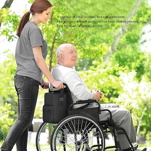 Miniatura 4 de Bolsa para silla de ruedas, mochila para silla de ruedas de gran capacidad, bolsas para colgar en la espalda para usuarios de sillas de ruedas,