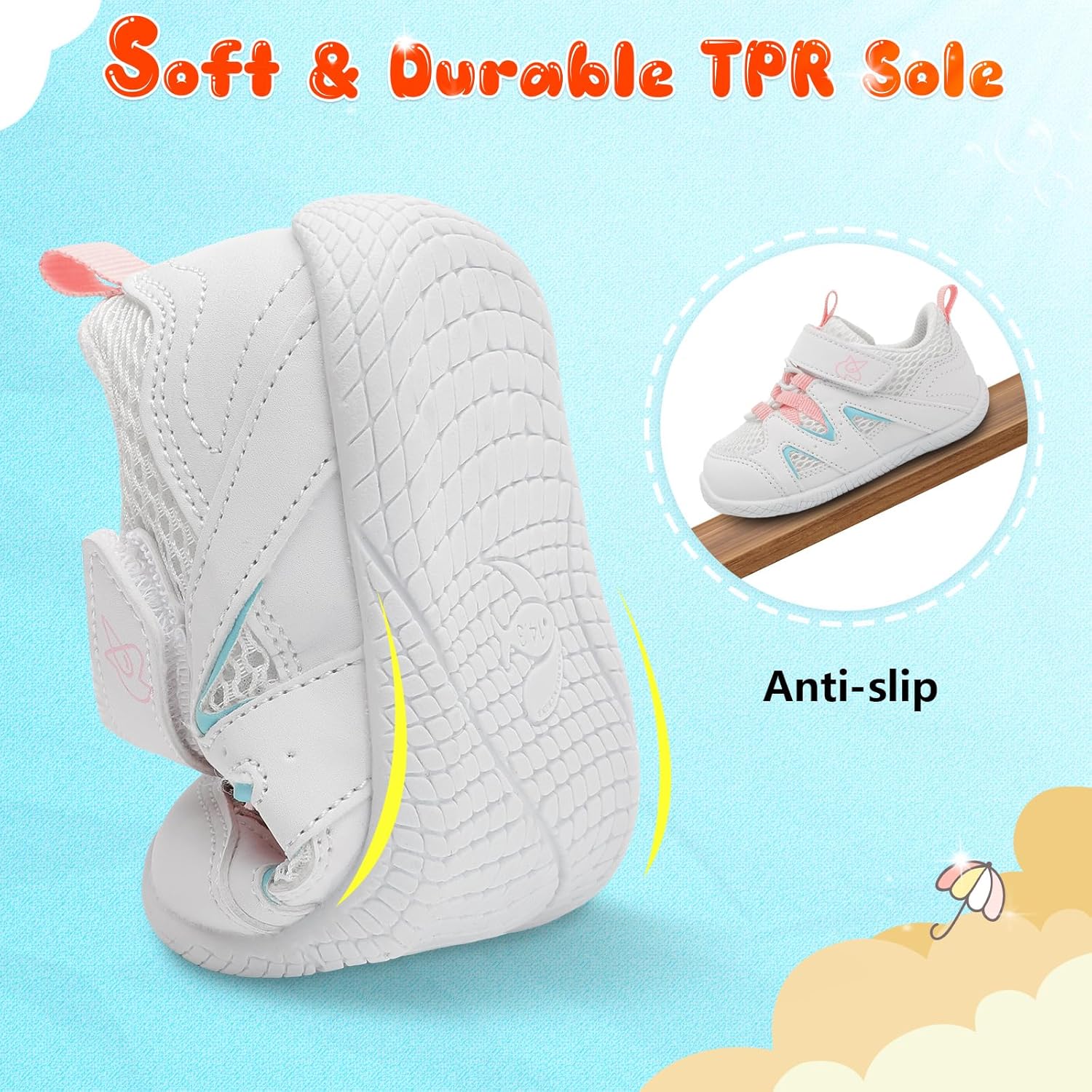 LeIsfIt Baby Shoes Boys Girls First Walking Shoes Non-Slip Toddler Breathable Sneakers Infant Sneakers - Image 5