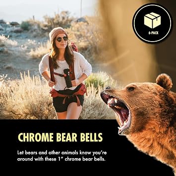 Counter Assault Bear Bell- 1 Chrome - 6 Pack