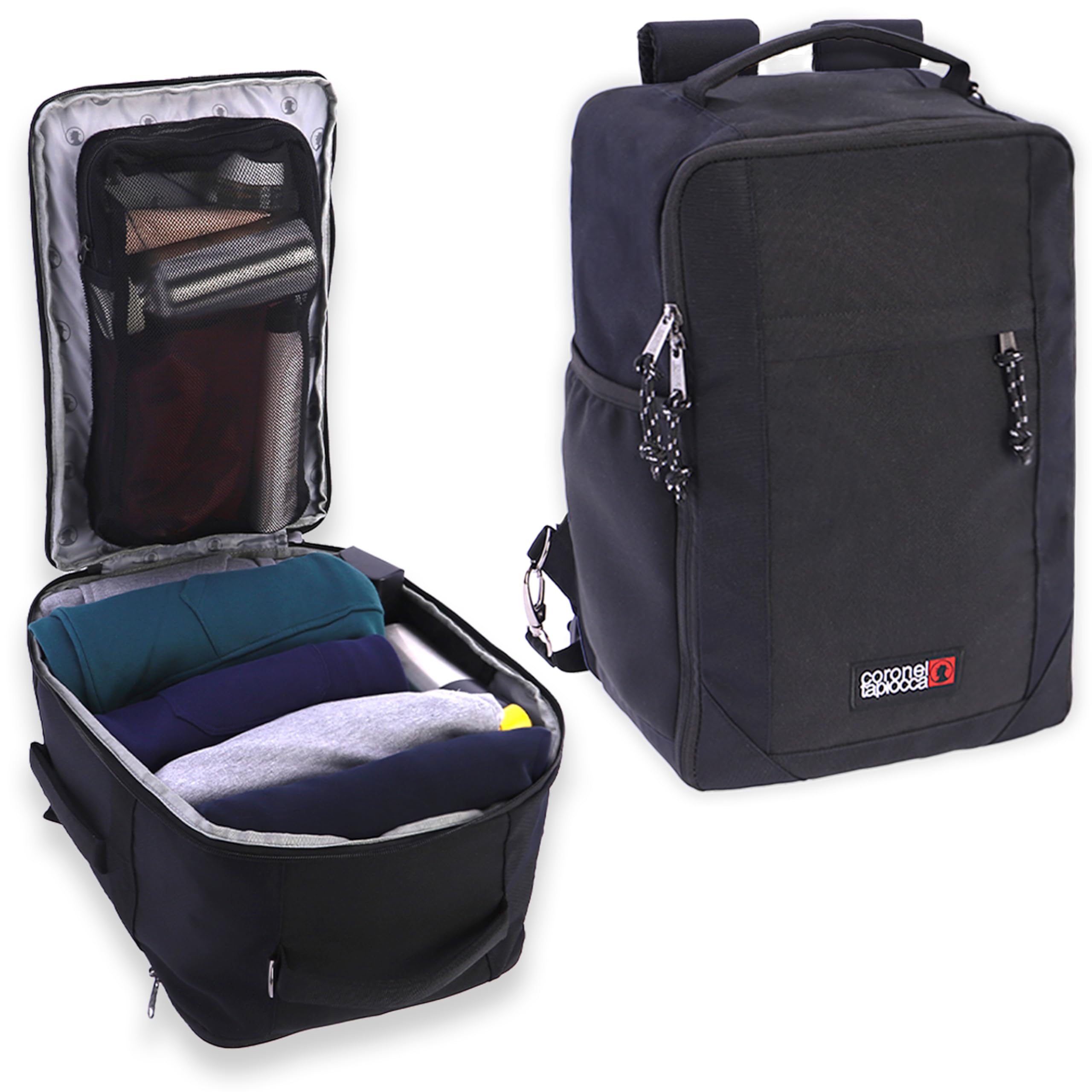 Coronel TapioccaCoronel Tapioca – Travel Backpack Cabin Airplane 40 x 20 x 25 – Ryanair EasyJet Travel Bag – Unisex Waterproof Luggage – Ibarra