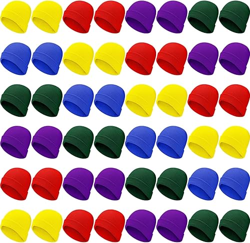 Handepo Gorro de punto para niños, 50 unidades, a granel, resistente al viento, unisex, acogedor, acrílico cálido para invierno, clima frío