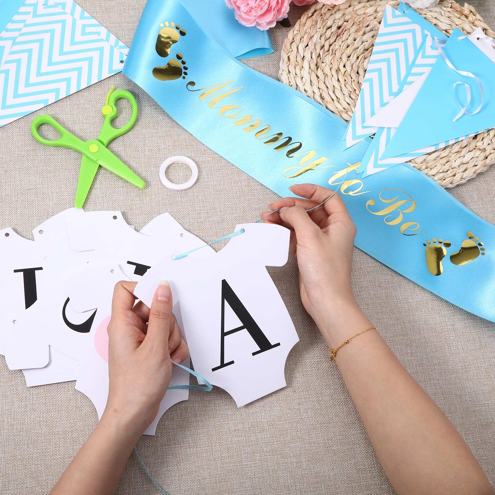 Baby Shower Banner, Baby Shower Decorations Boy, Welcome Home Baby Boy Shower Decorations, Baby Banner, Party Decor - Image 4