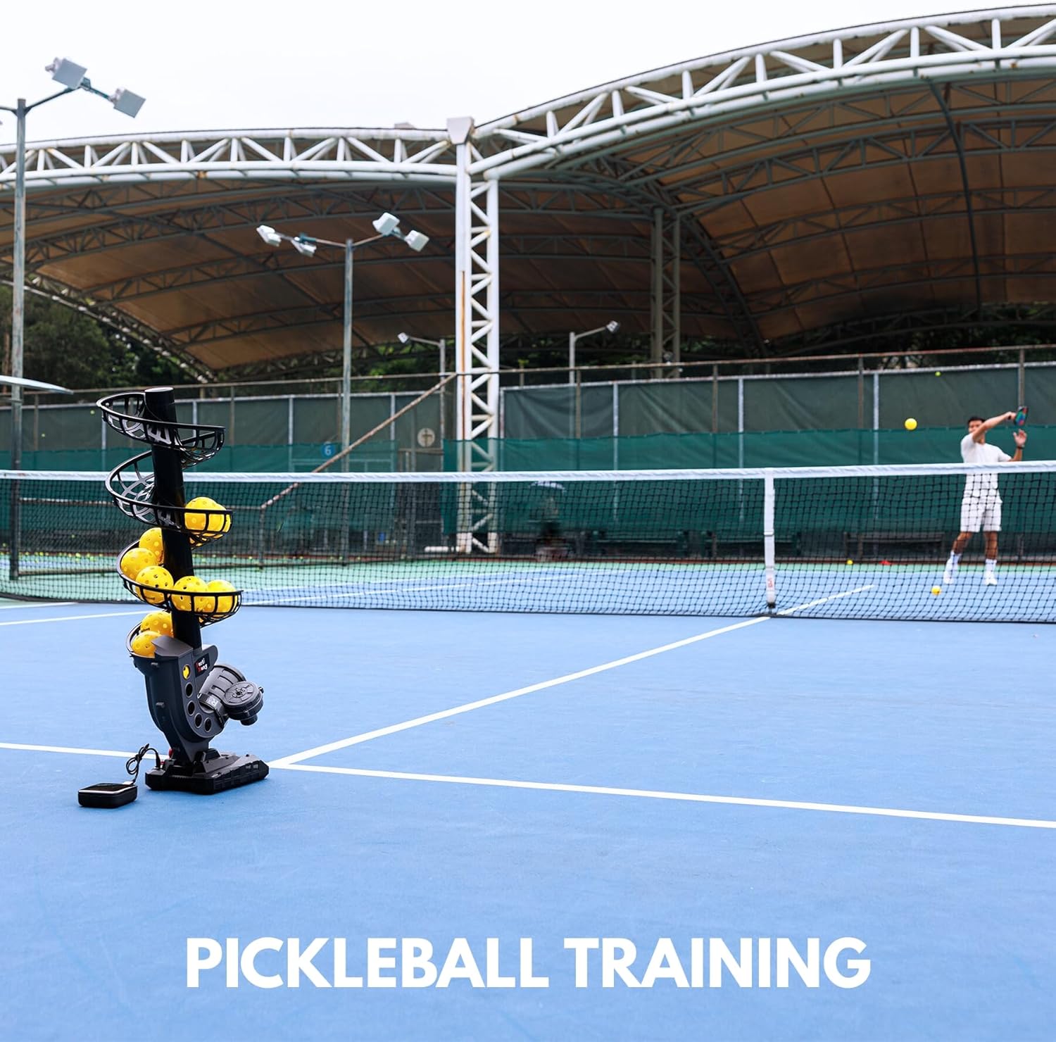 Furlihong Baseball Pitching Machine, 4 Adjustable Angles, 3 Pitch Angles, Power Bank/Battery Powered,for Beginners