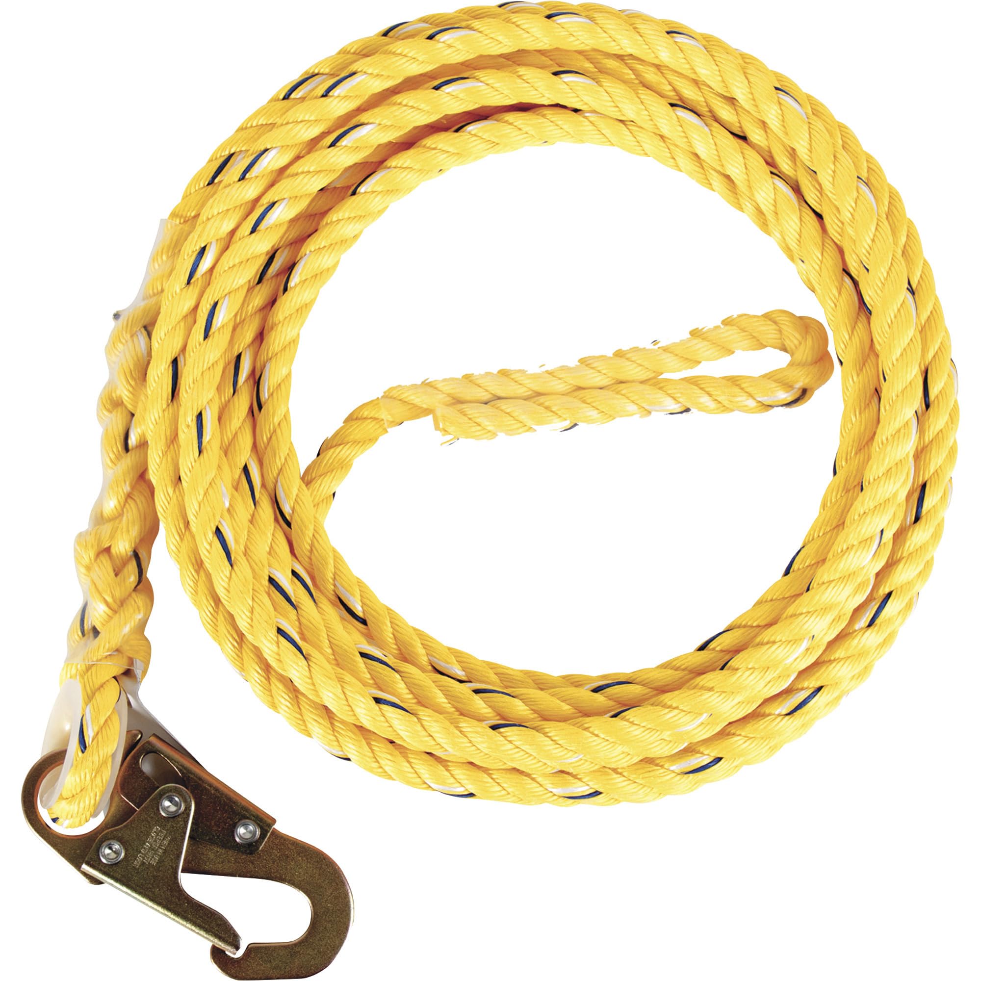 Guardian Fall Protection 01360 VL58-100 Standard 5/8 Inch Thick Rope with Snaphook End, 100-Foot