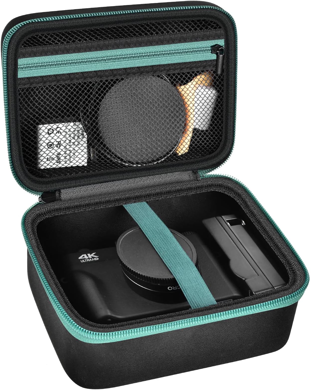 Camera Case Compatible with VJIANGER/ for VETEK/ for Femivo/ for Ossyl/ for ISHARE 4K Digital Camera. Vlogging Camera Storage Holder for Lens, Cables, Chargers, Batteries and Accessories (Box Only)