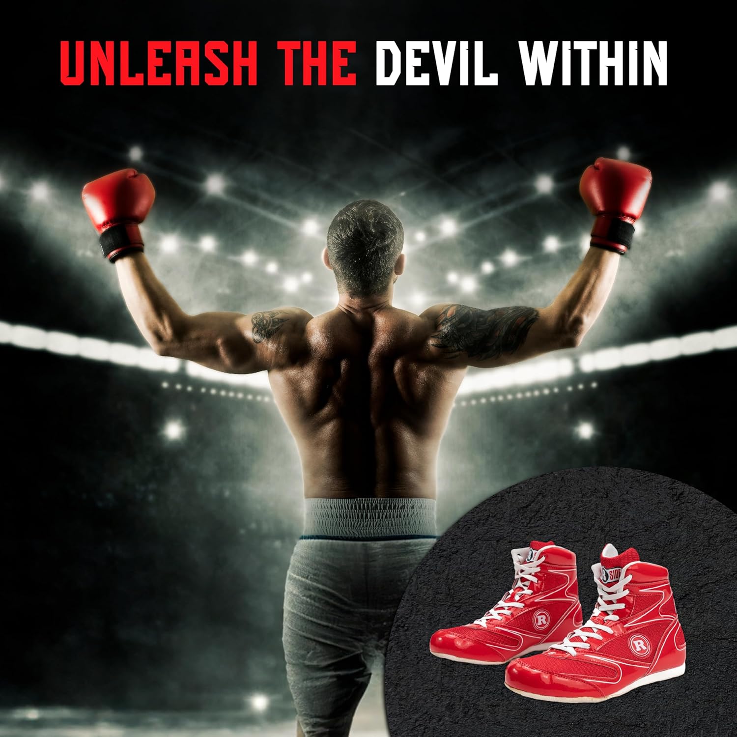 Ringside Undefeated Boxing Shoes, Synthetic Leather Shoes for Men and Women, Lightweight, High-Top Ankle Shoes for Boxing, Workout, Training, and Competition, Available in Different Sizes (2-13) - Image 6