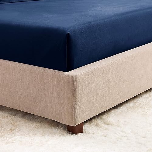 Miniatura 6 de Sábana bajera ajustable de 18 a 21 pulgadas con bolsillo extra profundo para colchón alto, sábana de microfibra de doble cepillado suave y sedosa,