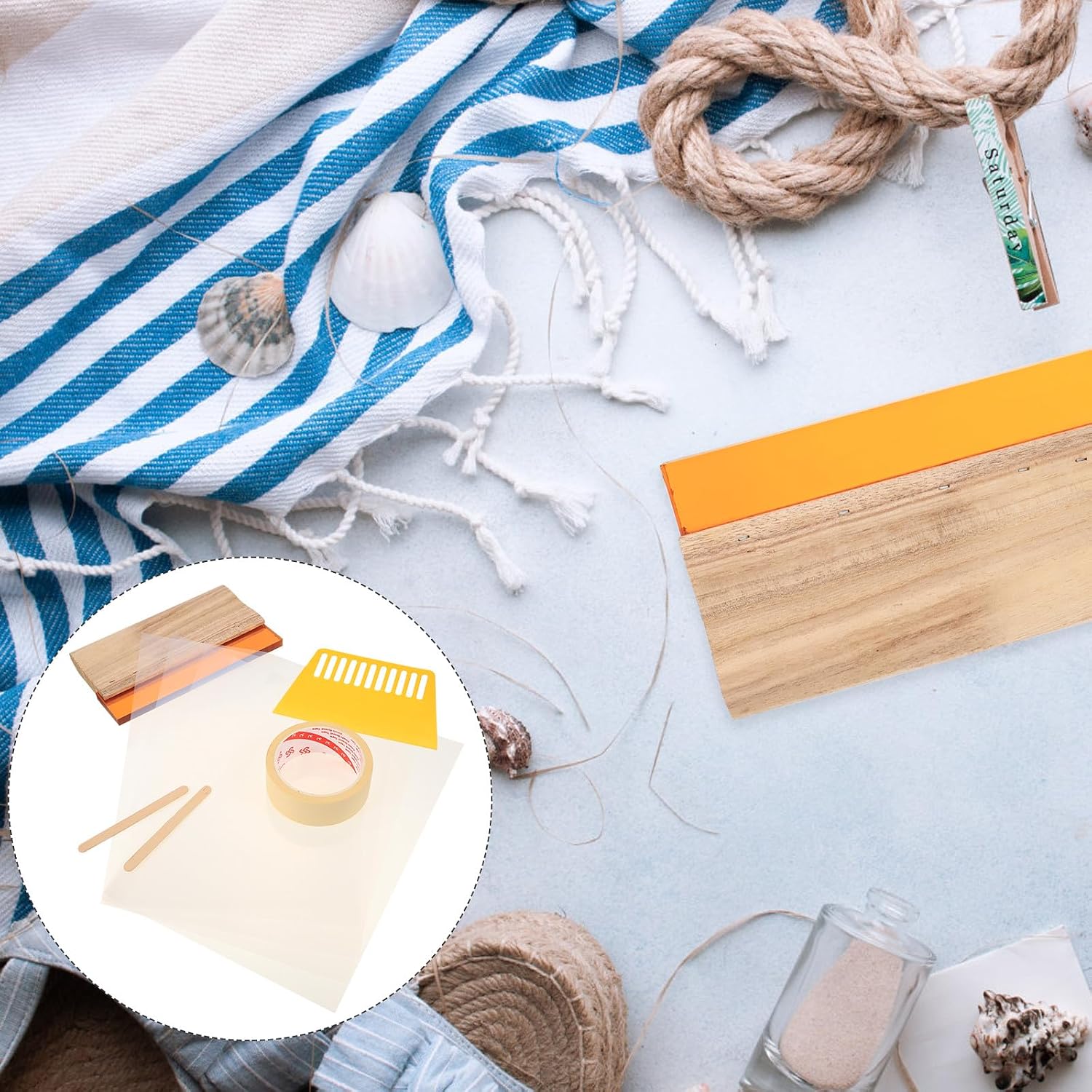 Mobestech Screen Printing Scraper and Ink Squeegee DIY 10pcs Set for Handmade Silk Screen Printing Craft Supplies for Artists and Beginners