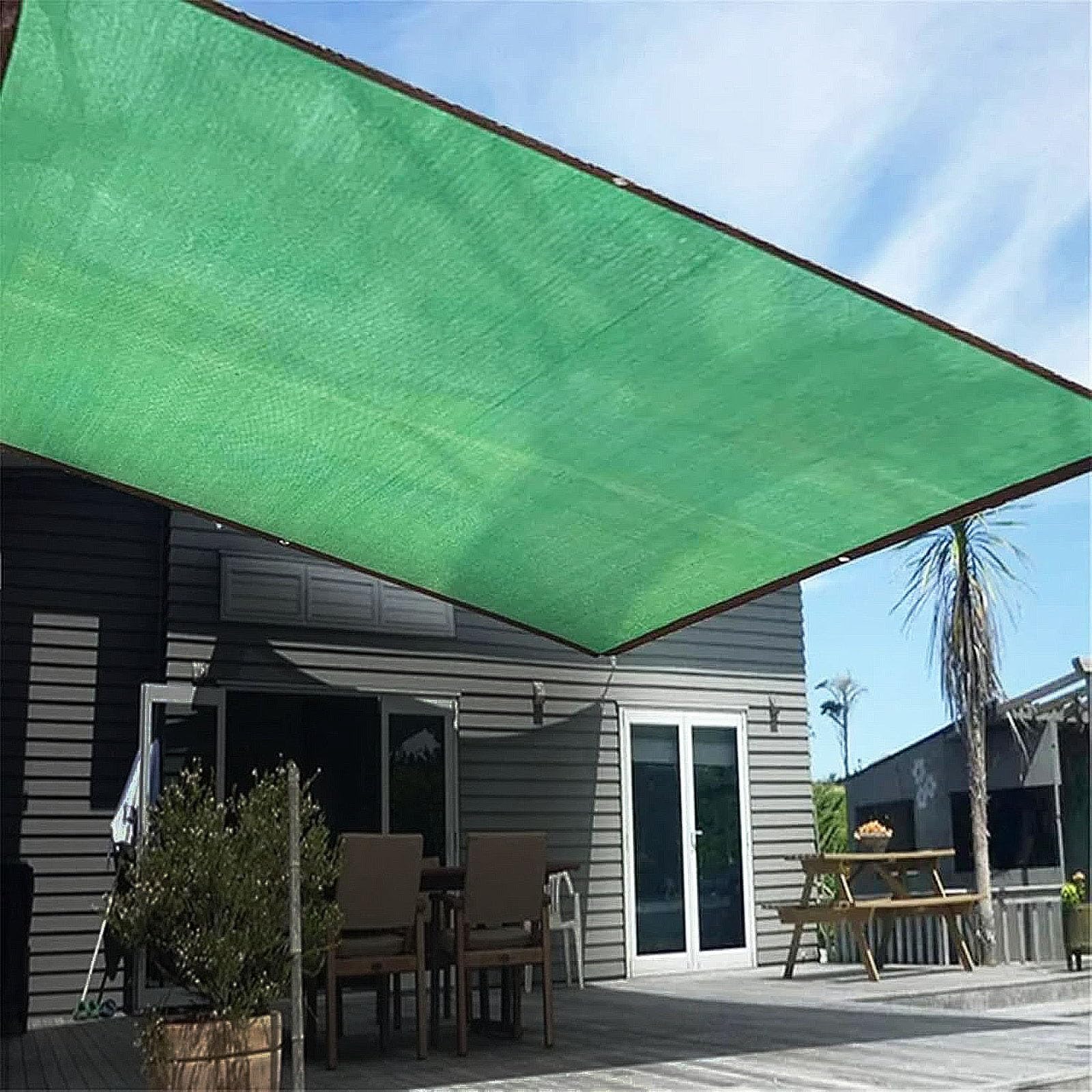 Malla de privacidad verde con 80 % de bloqueo UV para invernadero, 6 x 10 m, ideal para jardinería, patio, piscina y patio trasero