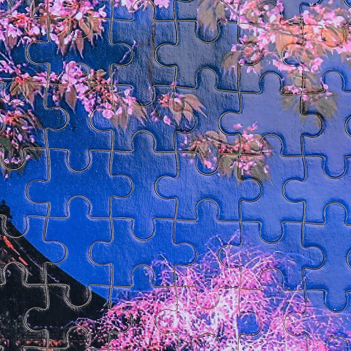 Ingooood Jigsaw Puzzles 1000 Pieces for Adults - Tranquil Series - Cherry Blossoms on the Lake IG-1168 Wooden Puzzle