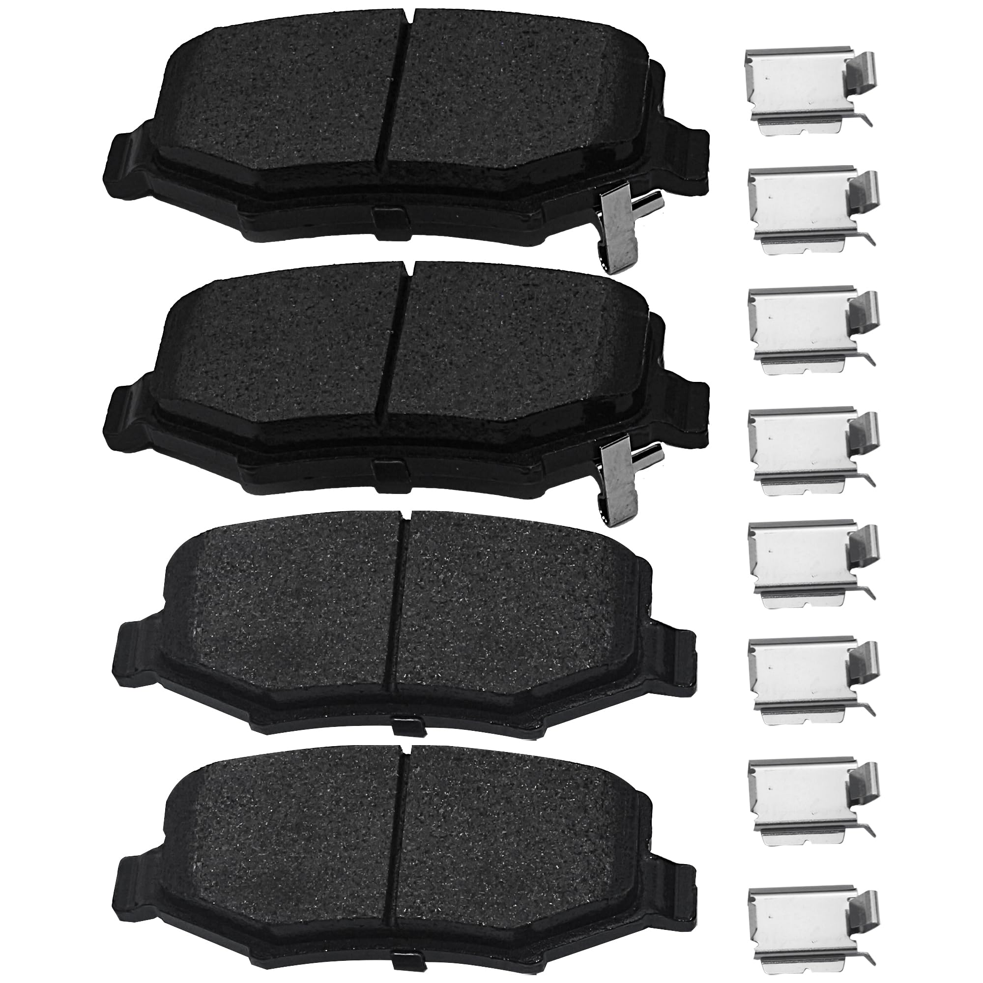 Brake Pads Rear Set Compatible with Dodge Nitro, Jeep Liberty Wrangler, Jeep Wrangler JK Automotive Replacement Rear Brakes Semi-Metallic D1274