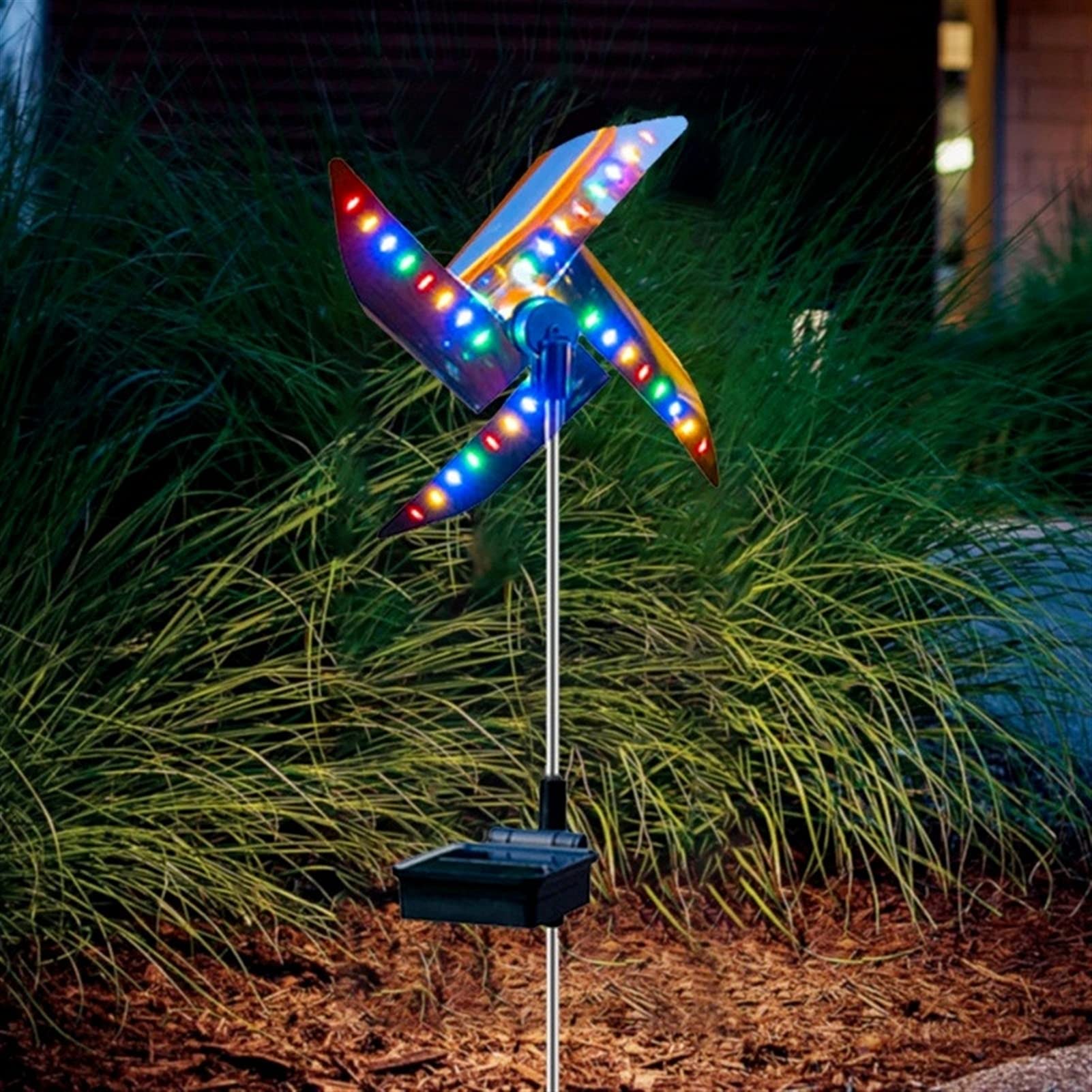 32LED Strahler Garten Weg Landschaft Licht Solar Boden Licht Außen Dekoration Windmühle wasserdichte Nacht Licht Lampen