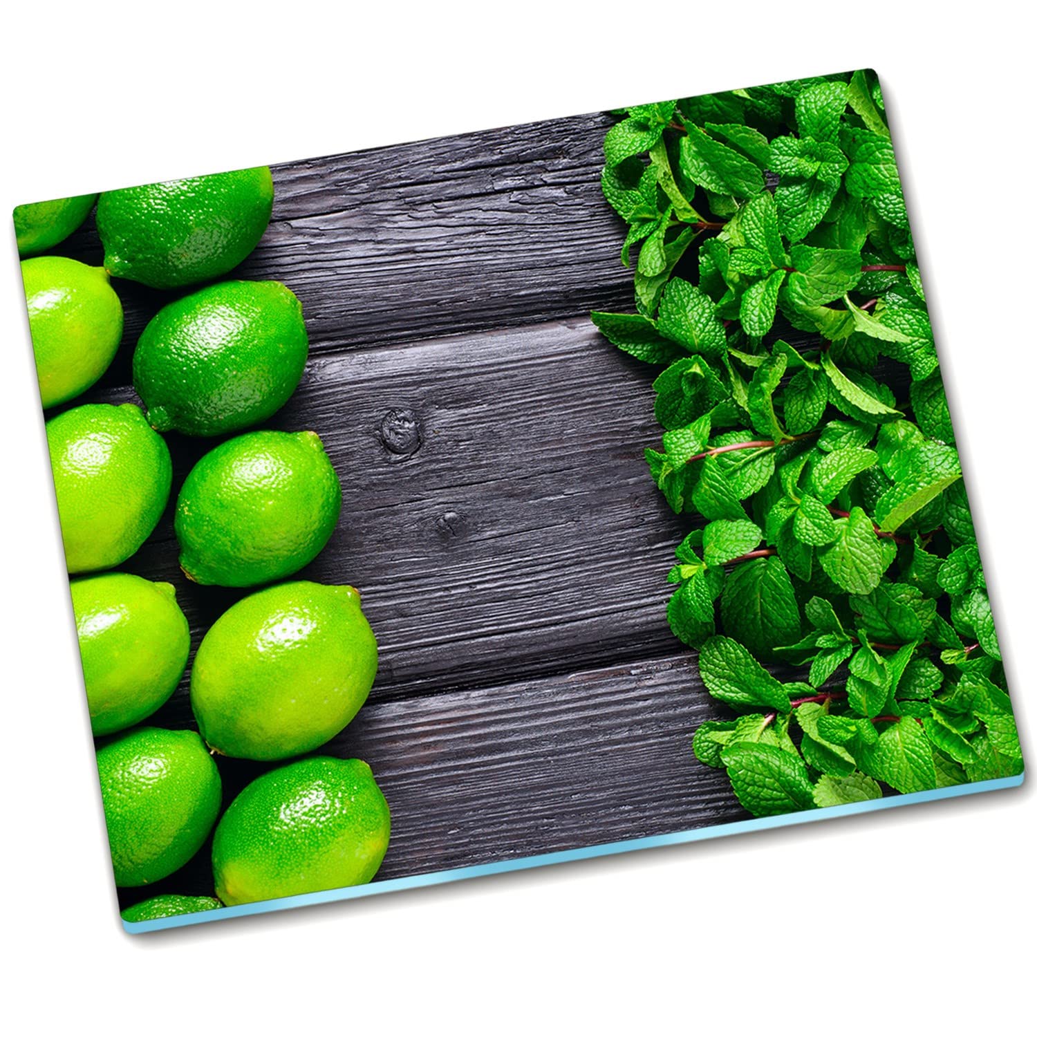 Planches à découper en verre durci 60x52 cm Décormat menthe calcaire