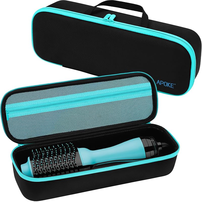 APOKE Estojo de Viagem para Revlon One Step Hair Dryer Brush Original 1.0 e PLUS 2.0, Bolsa Rígida Portátil para Ferramentas de Cabelo, Preto, RTC-1