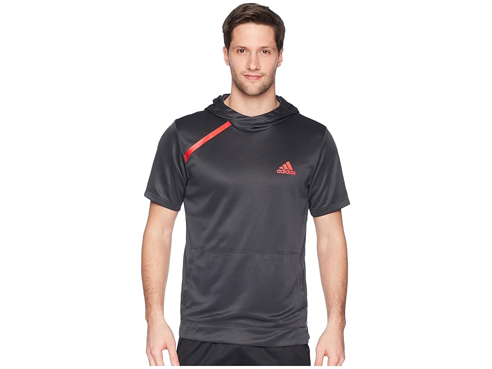 

adidas Sport Shooter Tee with Hoodie (Carbon S18) Men's Clothing
