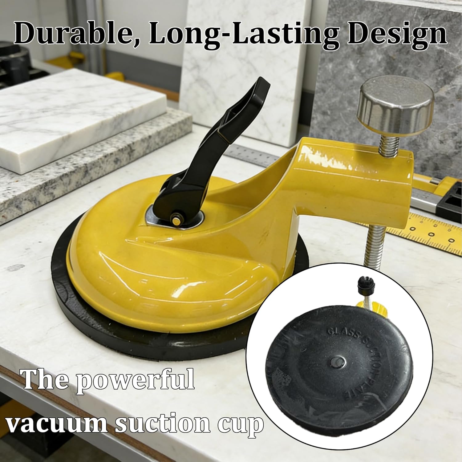 Vacuum Panel Leveling Tool, Adjustable Height Setter for Granite, Marble, Quartz Slabs (2)