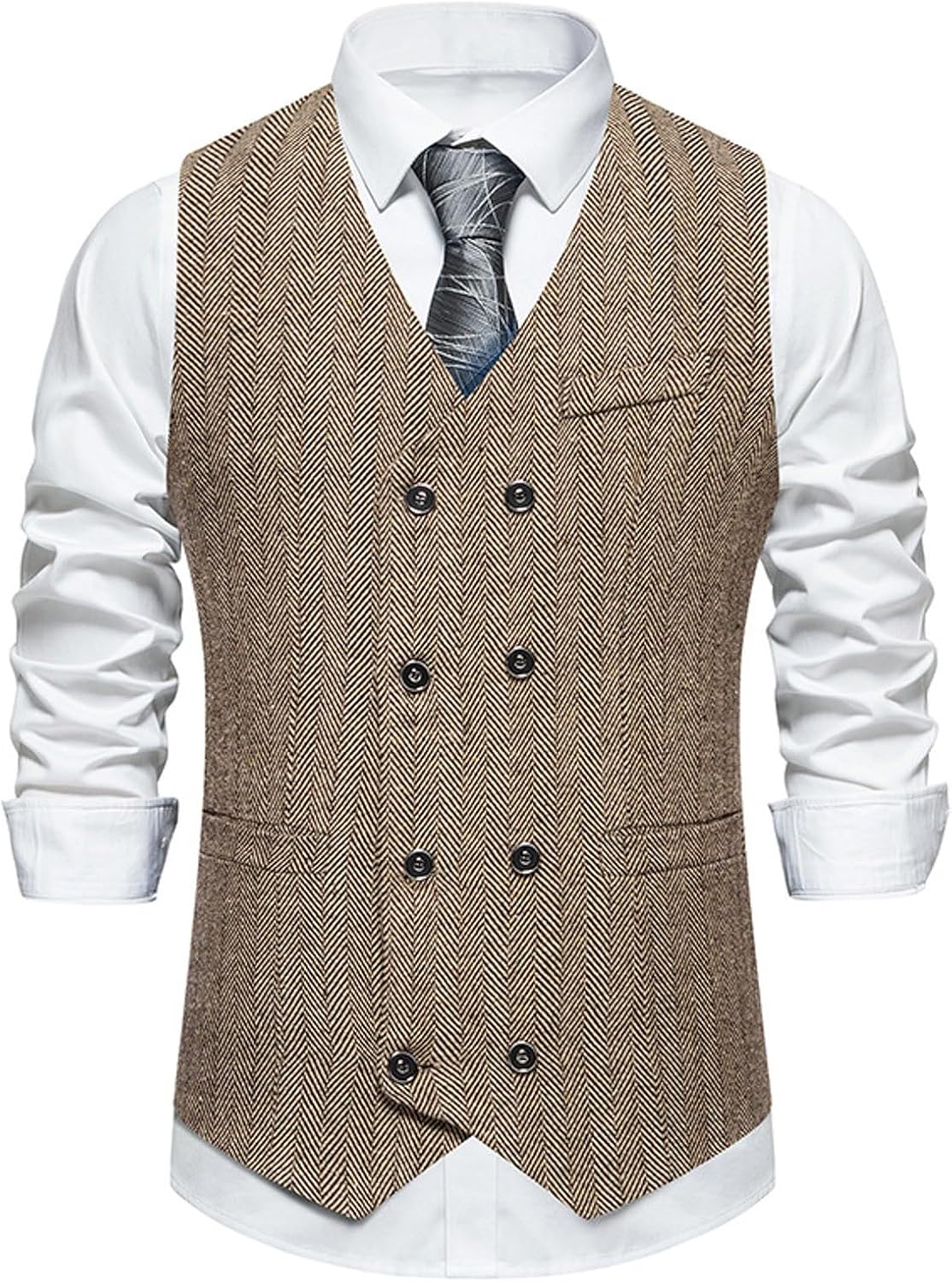 Gilet Uomo Vintage Slim Fit - Elegante Senza Maniche Per Matrimoni E Occasioni Speciali - Foto 10