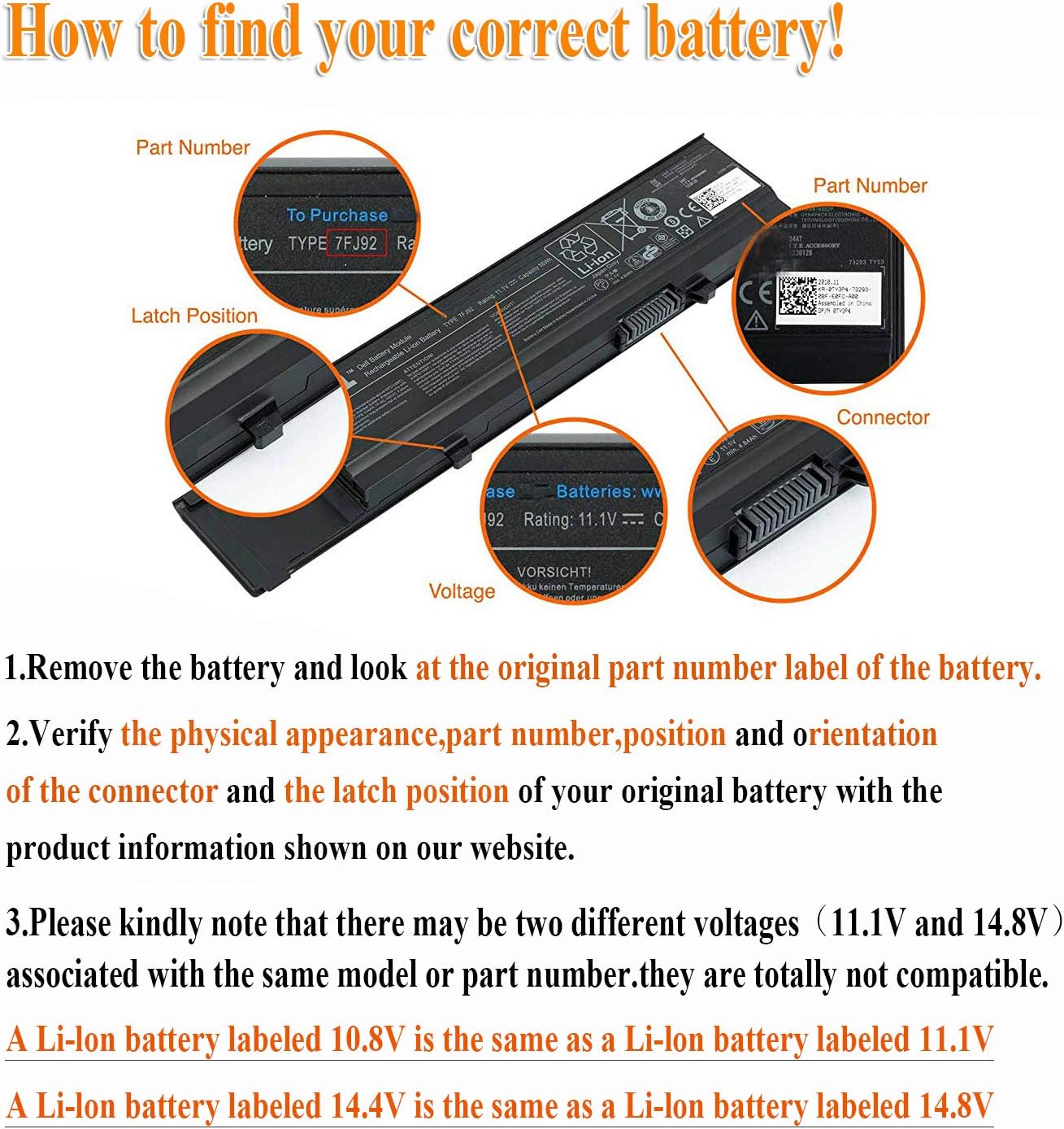 VUOHOEG A1495 A1406 New Laptop Battery Replacement for MacBook Air 11 Inch A1465 A1370 (Mid 2011 2012 2013 Early 2014 2015 Version); MC968 MD223 MD711 020-7376-A 020-7377-A image 5 of 5 B07LGNWCHV