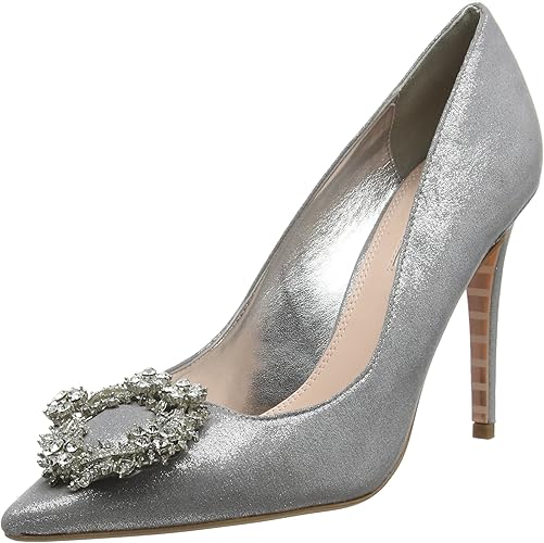 dune silver heels