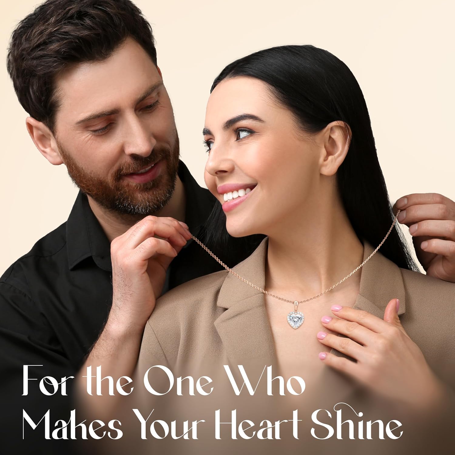 Moissanite Pendant Necklace 2.3–3 Carat, Gift for Her, Moissanite Necklace for Women, Anniversary Birthday Jewelry Gift, Hypoallergenic 925 Sterling Silver
