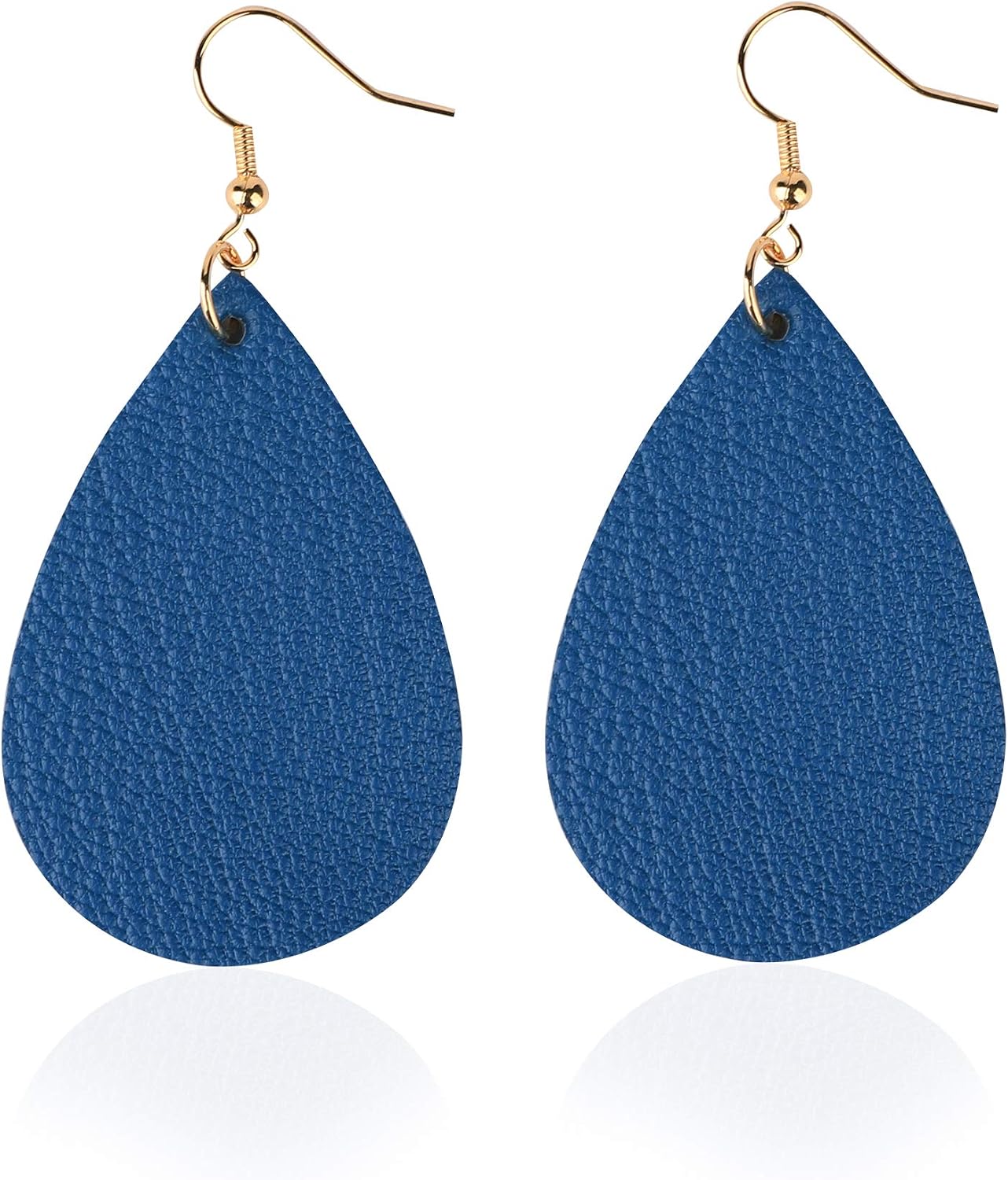 Leather Earrings Dangle Drop for Women, Teardrop Earrings Lightweight for Her