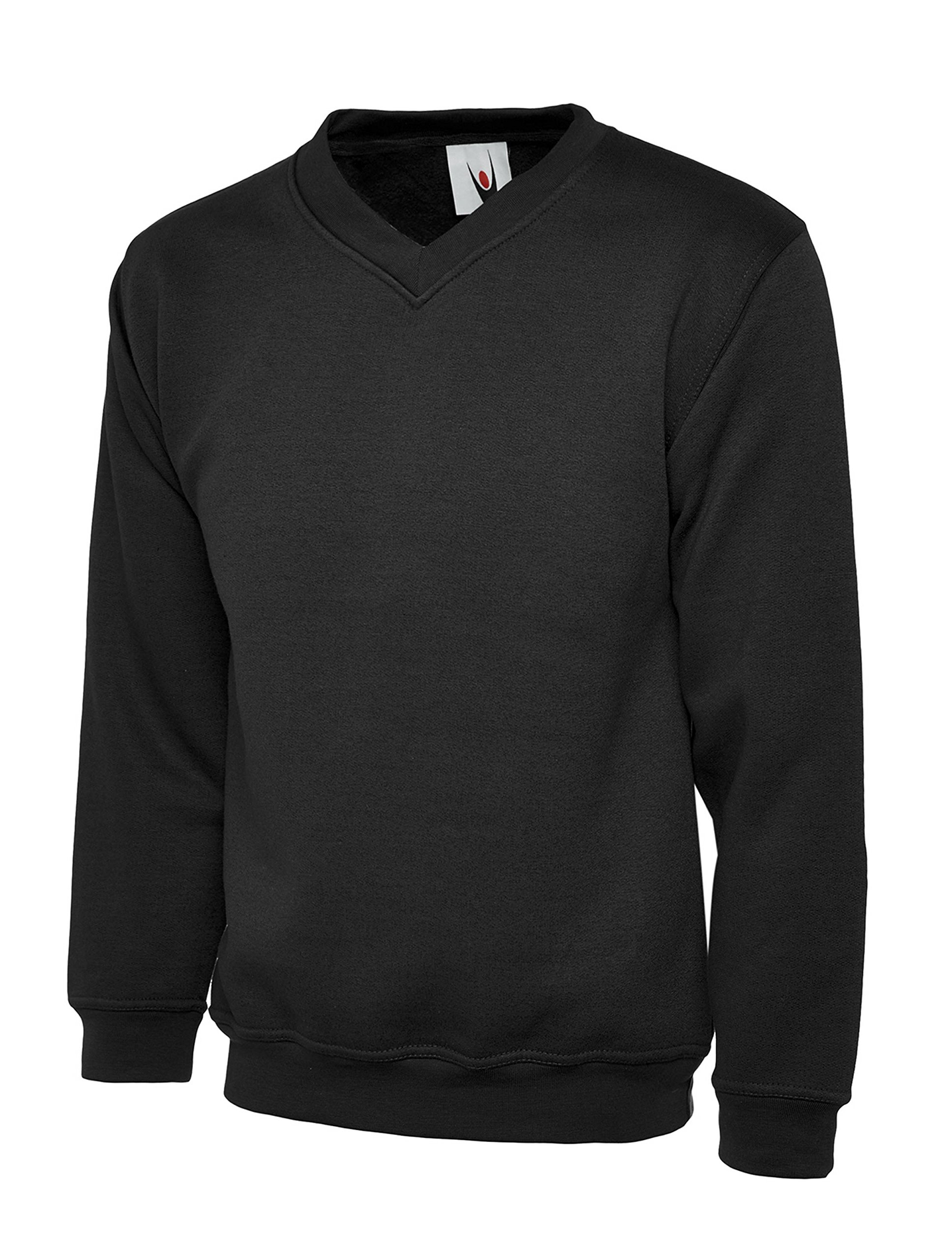Premium V-Neck Sweatshirt Black XXL