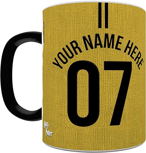 Miniatura 4 de Morphing Mugs Harry Potter - Hufflepuff - Diseño personalizado de bata de quidditch  Una taza de cerámica sensible al calor que cambia de color de