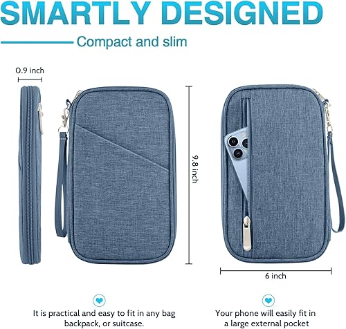 Miniatura 3 de TOPBAG Soporte para pasaporte familiar para mujeres, cartera de pasaporte con bloqueo Rfid, organizador de documentos de viaje para carteras