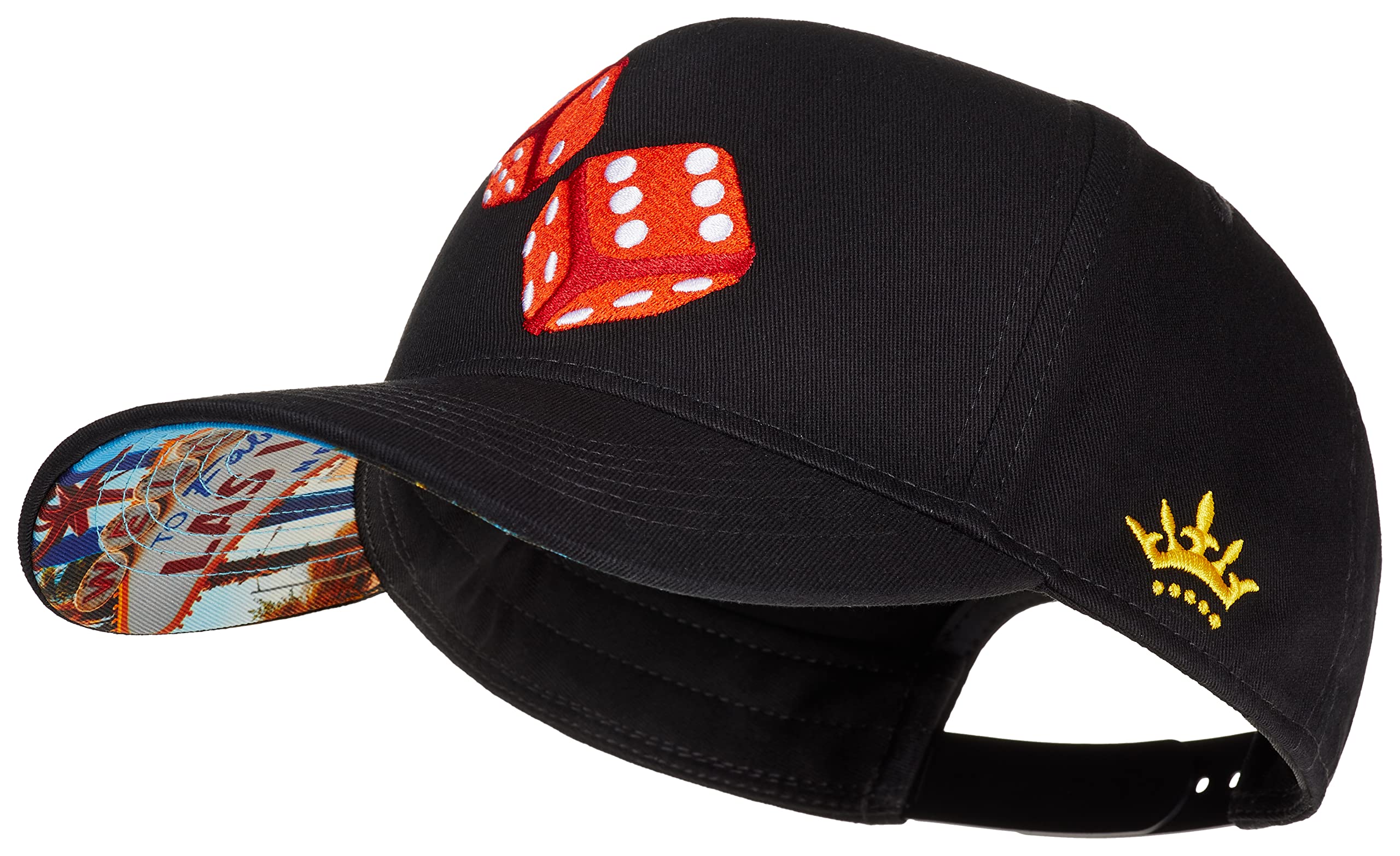Cadency® Las Vegas Craps Baseball Cap for Men and Women, Black, Unisex, Adjustable Size, black, One Size